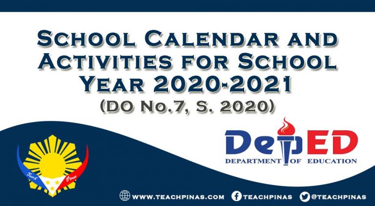Adjusted School Calendar For Sy 2020 2021 From Deped To Be Released 6234