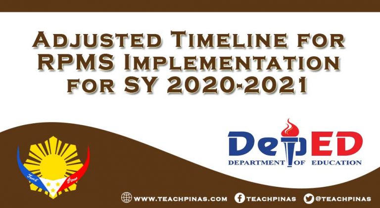 Adjusted Timeline For Rpms Implementation Sy 2020 2021 Teach Pinas Advisory On Ppst 2022 Vrogue 8459