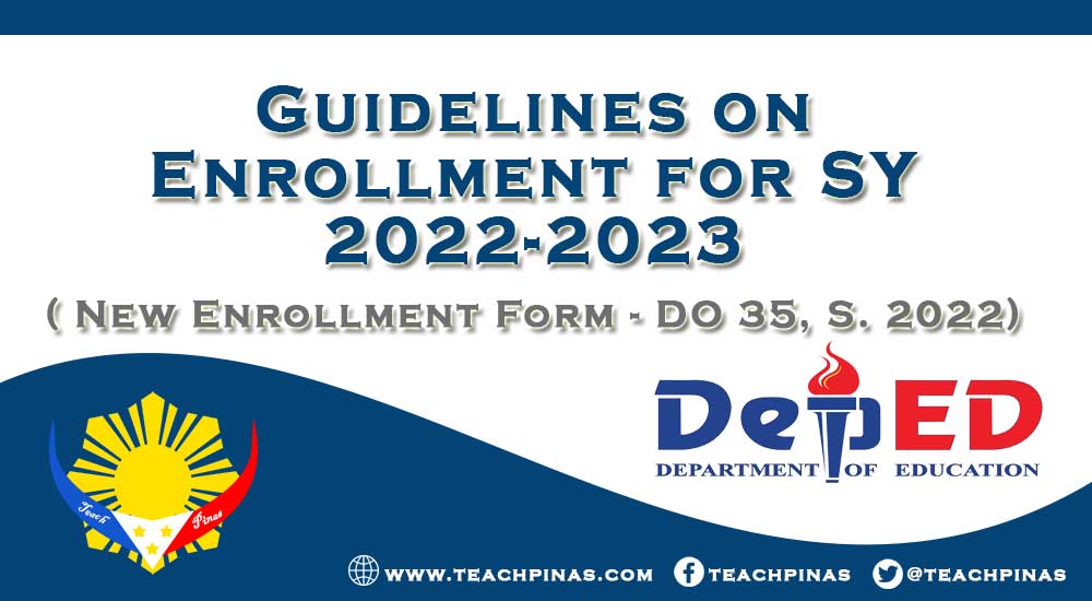 Deped Order 035 S 2022 Guidelines On Enrollment For Sy 2022 2023 Images And Photos Finder 4098